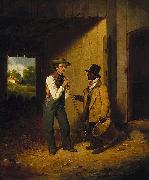Francis William Edmonds All Talk and No Work oil on canvas